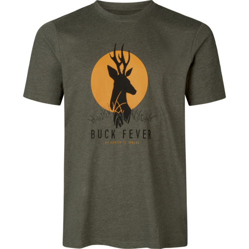 Seeland Herren T-Shirt Buck Fever Pine Green Melange