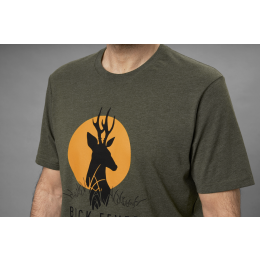 Seeland Herren T-Shirt Buck Fever Pine Green Melange