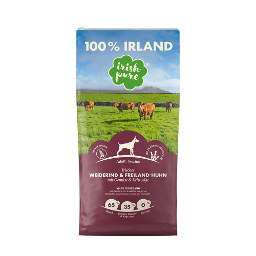 Irish Pure Hundetrockenfutter Irisches Weiderind & Freiland-Huhn Adult 12 Kg