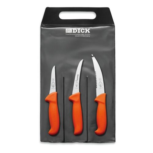 Dick Outdoor Messer-Set 3tlg. Ergogrip Orange