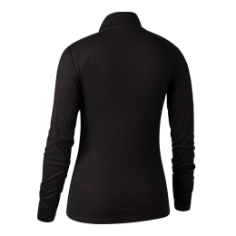 Deerhunter Damen Merino-Unterhemd mit &frac12;-Rei&szlig;verschluss Lady Quinn Black Oak 34