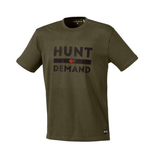 Hunt on Demand Unisex T-Shirt Logo groß Oliv S