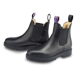 Blue Heeler Chelsea Boots Jackaroo mit Lammfell Schwarz