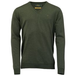 Laksen Herren Pullover Sussex V-Neck Merino Knitwear