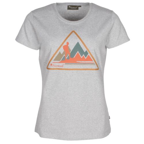 Pinewood Damen T-Shirt Outdoor Trekker L.Grey Melange