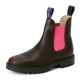 Blue Heeler Damen Chelsea Boots Jackaroo Braun/Pink