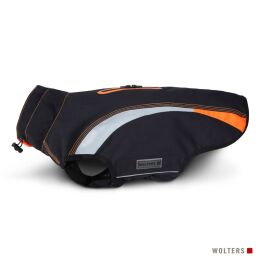 Wolters Regenjacke Xtra Strong f&uuml;r Dackel Schwarz/Neon Orange