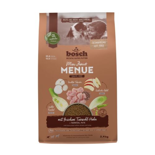 Bosch Hunde Trockenfutter HPC Menü Mini Junior Tierwohl-Huhn getreidefrei