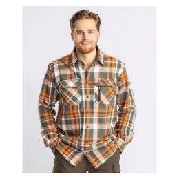 Pinewood Herren Flanellhemd Lappland Green/Orange