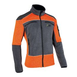 PSS X-treme Herren Faserfleecejacke Arctic Grau/Orange