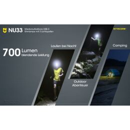 Nitecore Stirnlampe NU33 700 Lumen