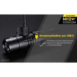 Nitecore Taschenlampe MH12 V2 1200 Lumen