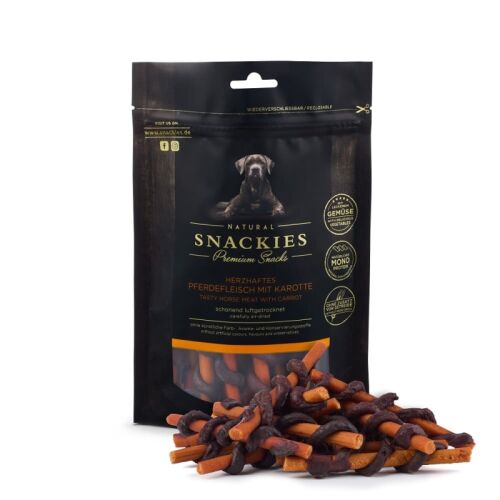 Snackies Hundesnack Herzhaftes Pferdefleisch mit Karotte