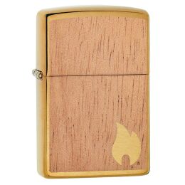 Zippo Feuerzeug Woodchuck Brushed Brass