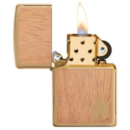 Zippo Feuerzeug Woodchuck Brushed Brass