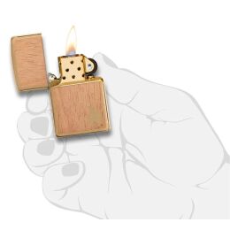 Zippo Feuerzeug Woodchuck Brushed Brass