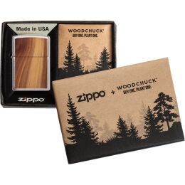 Zippo Feuerzeug 200 Woodchuck Brushed Chrome