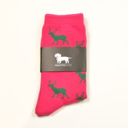 Krawattendackel Damen Socken pink, Hirsch grün,...