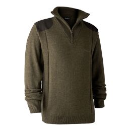 Deerhunter Herren Pullover Sheffield Knit Zip-Neck Cypress S