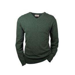 Hubertus Herren Pullover Lammwolle Dunkeloliv